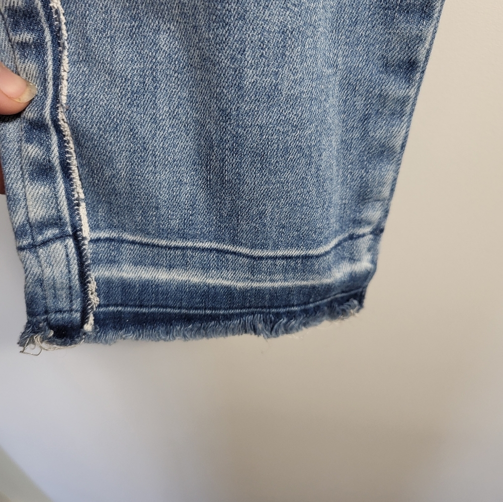 Flying Monkey Platinum blue rough hem jean women's 27  #2286 - Picture 3 of 8